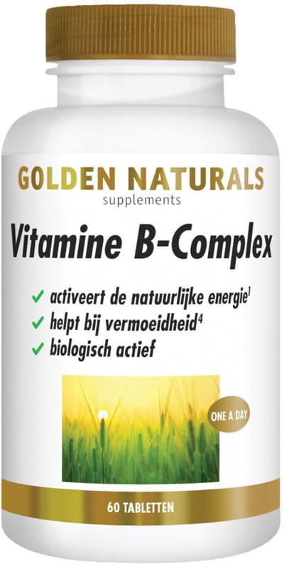 Golden Naturals Vitamine B-complex Vegan - 2 x 60 tabletten - Voordeelverpakking