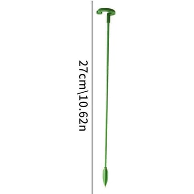 10 stuks 27cm Tuinbouw Bloemenstandaard Beugel, Potplant Bloemvorm Ondersteuningsstok, Vast Anti Omvallen Bladbeschermer Frame 27cm white