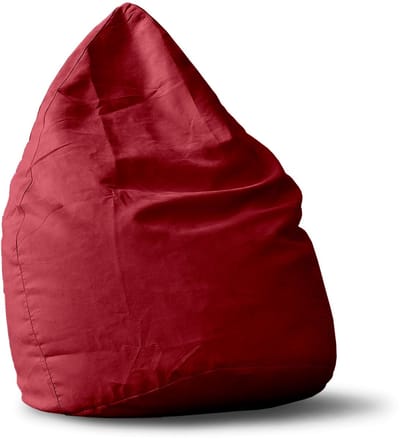 Lumaland - Luxe XL PLUS zitzak - stijlvolle beanbag met 220L volume - extra stevige naden - verkrijgbaar in verschillende kleuren - Rood