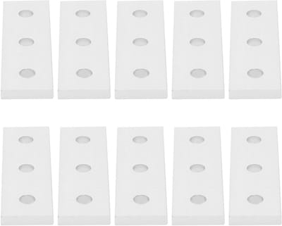 Set van 10 Stuks Aluminium Platte Verbindingplaten - Duurzame Bevestigingsplaten voor Betrouwbare Verbindingen en Hersteltoepassingen