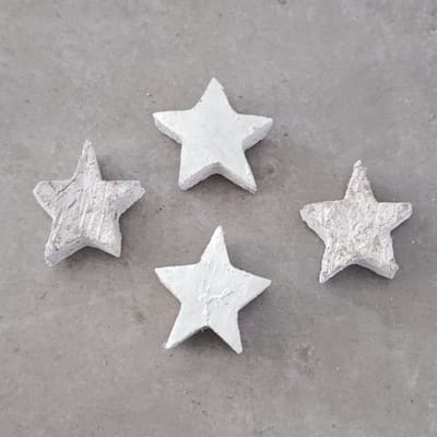 Coconut Star 3 Cm White 100 pcs - kerstdecoratie voor binnen - kerst - stukjes - decoratie - kerstster - kokos - coco - ster