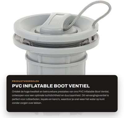 Dailygoods- Bootventiel met dubbele afdichting - Vervangingsaccessoire - Hoogwaardige ABS Kunststof - Waterdicht - Duurzaam - Geschikt voor opblaasboten - Luchtventiel