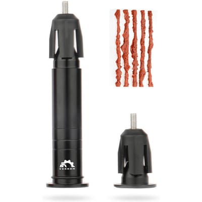 Kit de réparation de pneus sans chambre à air pour vélo, outil de perçage pour pneus de vélo de route et vtt avec 5 bouchons de pneu et extrémité de barre de poignée