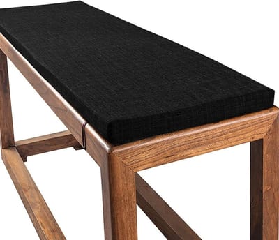 Buitenbank Kussen - Zitkussen Bankje - Comfortabel Zitten - Anti-slip Onderkant - 200x45cm - Zwart