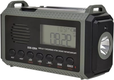 Noodradio Solar - Hand Crank Radio - Informeert Veilig - 10000mAh Batterij - 19x11x7 cm - Groen