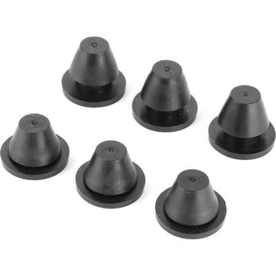 6 Stuks Rubberen Zijdeksel Grommets Pakking 0521?1235 Motorfiets Kuipdelen Onderdeel Accessoire black