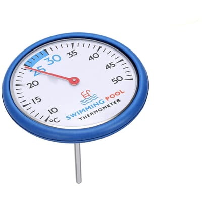 Thermomètre de Piscine Flottant Jauge de Température de l'Eau pour Piscines Bains à Remous Aquariums Plage 10 50 degrés C A white