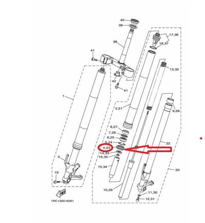 Joint spi de fourche pour scooter Yamaha 530 T-Max 41x53x10mm 4EB-23145-01 Neuf