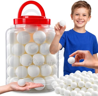 Tafeltennis Ballen 60 Stuks – Ping Pong Ballen Wit – Trainingsset met Opbergcontainer – Tafeltennis Trainingsballen Wit – tafeltennis ballen – tafeltennis trainingsballen – ping pong accessoires – tafeltennis set ballen – 88136