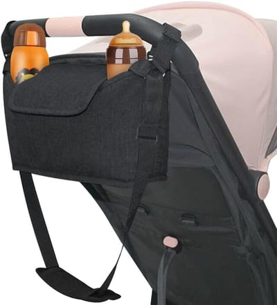 Multifunctionele Kinderwagen Organizer met Grote Capaciteit - Waterdichte Buggy Tas met Bekerhouder en Verstelbare Schouderriem