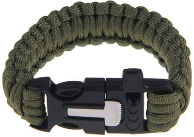 Paracord Armband / Survival Armband - Olijf Groen