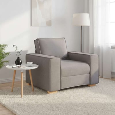 vidaXL - Sofa - Stoel - Taupe - 100x78x84 - cm - Stof