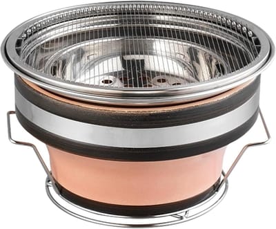 Draagbare kleikachel - Buiten koken - Kamperen picknicken - Anti-brandrooster - 18 x 35 cm - Bruin