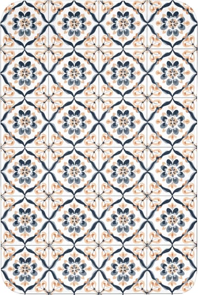 Badmat 60x90 cm - Antislip - Bladvorm - Patroon - Kleurrijk - Badmatten voor badkamer - Badkamermat - Douchemat - Badkamer mat