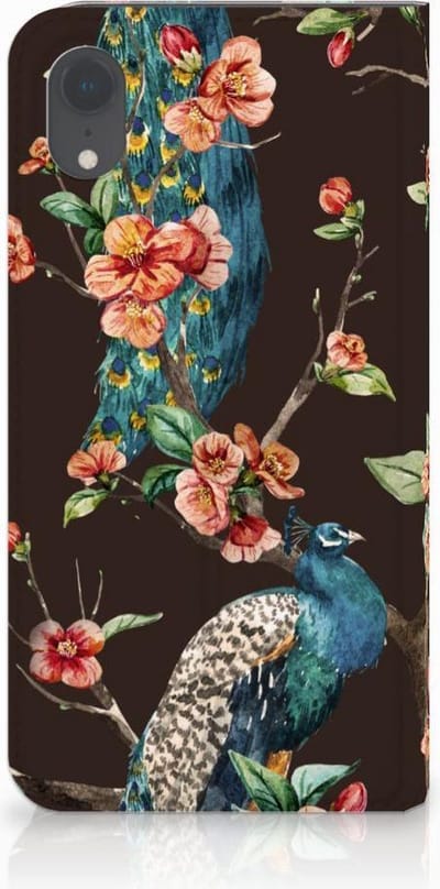 Apple iPhone Xr Hoesje maken Pauw met Bloemen