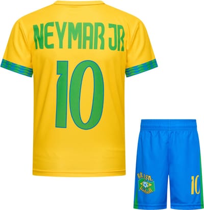 Neymar Brazilië Thuis Tenue Voetbalshirt + Broek Set - Nieuwste EK/WK voetbaltenue - Maat: XXL