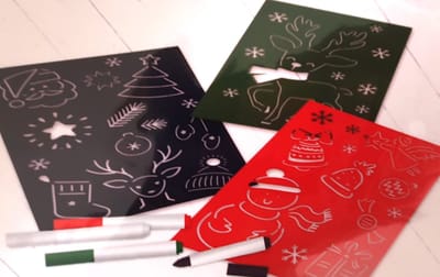 Raamdecoratieset-Kerst-Winter-Feestmaand-Warmte-Raamsticker-Sjablonen