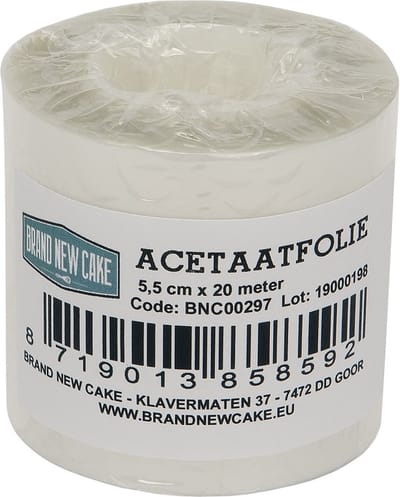 BrandNewCake® Acetaatfolie Rol - Inlegfolie - 5,5 cm x 20 m - Bakken