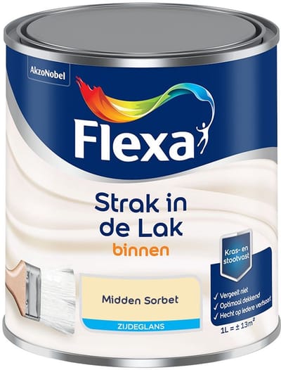 Flexa - Strak In De Lak Binnenlak Zijdeglans - Midden Sorbet - Mengverf - 1 L