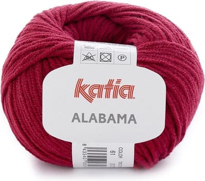 Katia Alabama - 61 wijnrood - Katoen/Acryl Garen