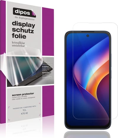 dipos – 4x Beschermfolie geschikt voor TCL K70 XE | Krasbestendige & heldere Screenprotector Ultra-Thin