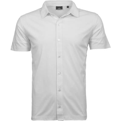 Ragman Overhemd Polohemd Short Sleeve Pima Cotton Wit / male