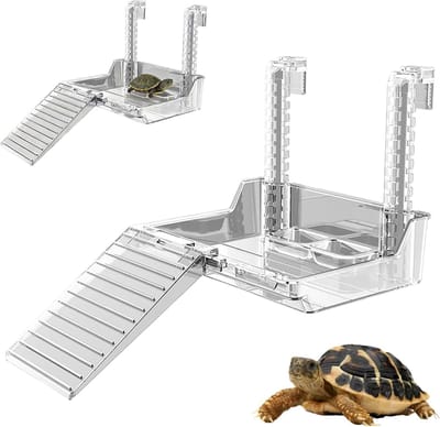 Hangend platform voor schildpadden - Verstelbaar aquariumaccessoire voor kleine reptielen en waterdieren - Ideaal voor het creëren van een veilige zwemruimte