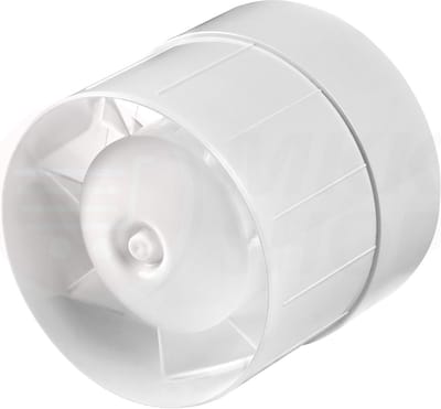 Kanalventilator Ø 100 mm met kogellager voor Inblaas en Afvoerlucht