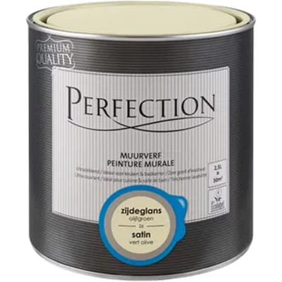 Perfection Ultradekkend Muurverf - Zijdeglans - Olijfgroen - 2,5l