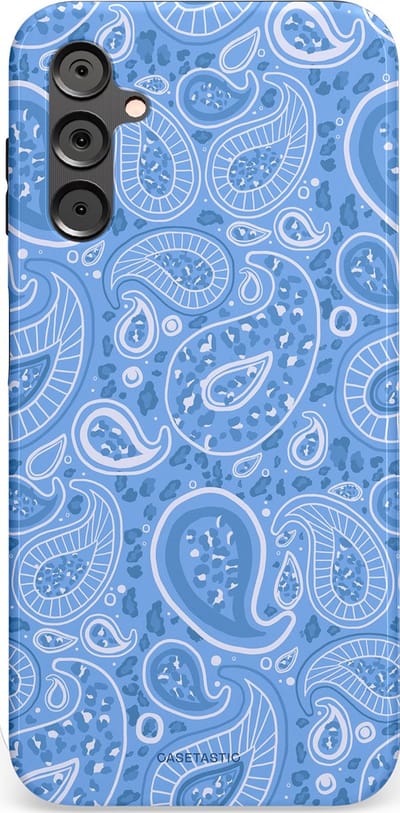 Casetastic Hoesje Geschikt voor Samsung A14 (5G/4G) - Stijlvolle Beschermende Duo-layer Case - Paisley verleiding