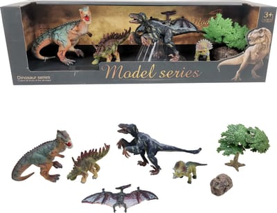 Wilde dieren dinosaurus 7 stuks