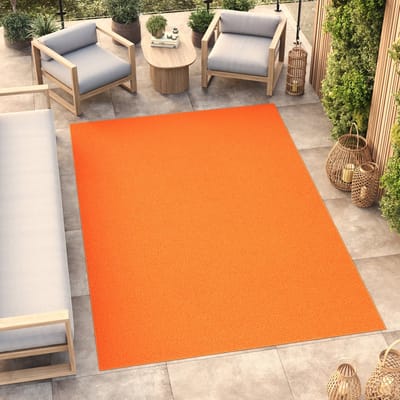 Tapiso Mono Vloerkleed Oranje Binnen en Buiten Tapijt Maat- 80x150