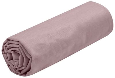 Stof Textiles Hoeslaken Eden - 1-persoons - 90 x 190 cm - oudroze - hotelkwaliteit - ademend katoen - 30 cm matrasdikte