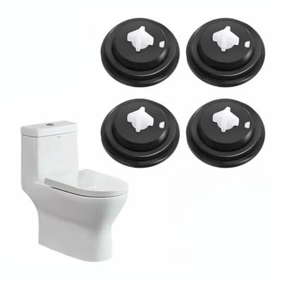 4 stuks toilet afvoerklep - lekvrije rubberen pad voor toilet - vervangende rubberen membraanpakking, geschikt voor toiletreservoir 2,7 x 1,5 cm (zwart)