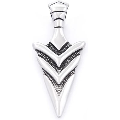 Punk Vintage Roestvrij Staal Pijl Hanger Ketting Cool Hip Hop Pijlpunten Ketting Eenvoudig Mode Amulet Sieraden Cadeau Groothandel white