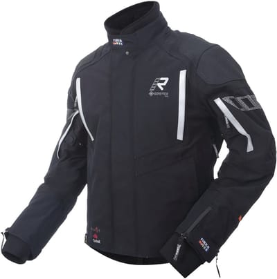 Rukka Shield-RD WP GTX Zwart Wit Textiele Motorjas - Jas