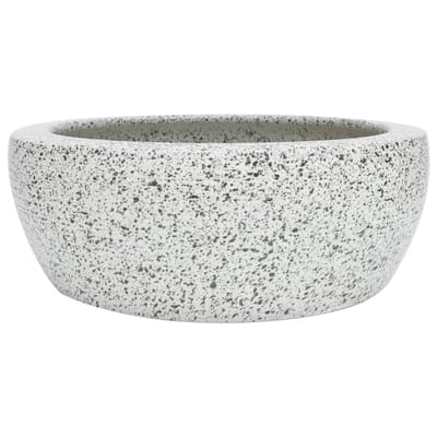 vidaXL - Opzetwasbak - rond - Φ41x14 - cm - keramiek - grijs