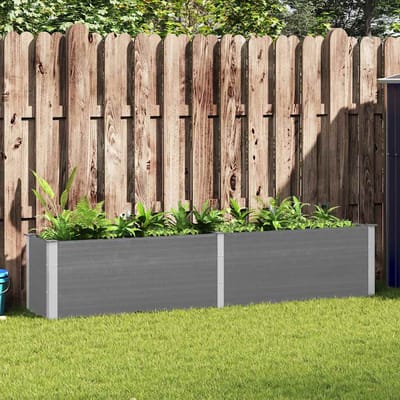 vidaXL - Plantenbak - verhoogd - 250x50x54 - cm - HKC - grijs