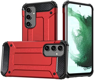 Hoesje Geschikt voor Samsung Galaxy A55 | Shock Proof | Hybride Back Cover | Beschermhoes | Schokbestendig | Extra bescherming | Rood
