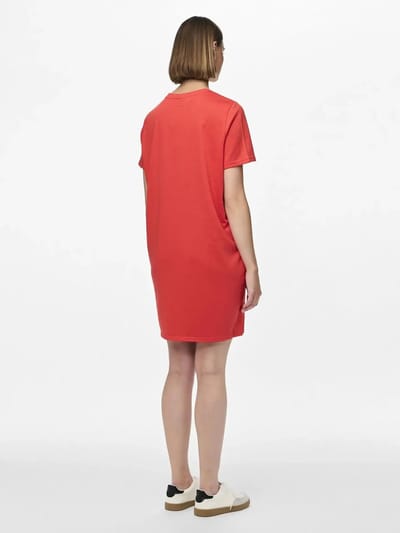 Pieces Sweat Dress - Loungewear Dress - Slaapshirt - Katoenen nachthemd - Rood / XL