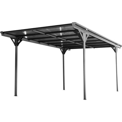 Westmann Aluminium carport met plat dak Helsinki - Antraciet - 503x305x232cm