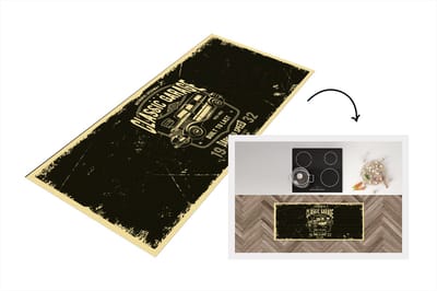 Keukenloper - Loper keuken - Mancave - Auto - Garage - Retro - 120x50 cm - Keukenloper vinyl