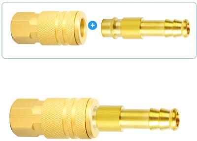 Dailygoods- Mondstuk 13mm - 5 Stuks - Luchtpluggen - Messing - Corrosiebestendig - Werkdruk 0-6 MPA - Bedrijfstemperatuur -50-120 °C - Luchtplug