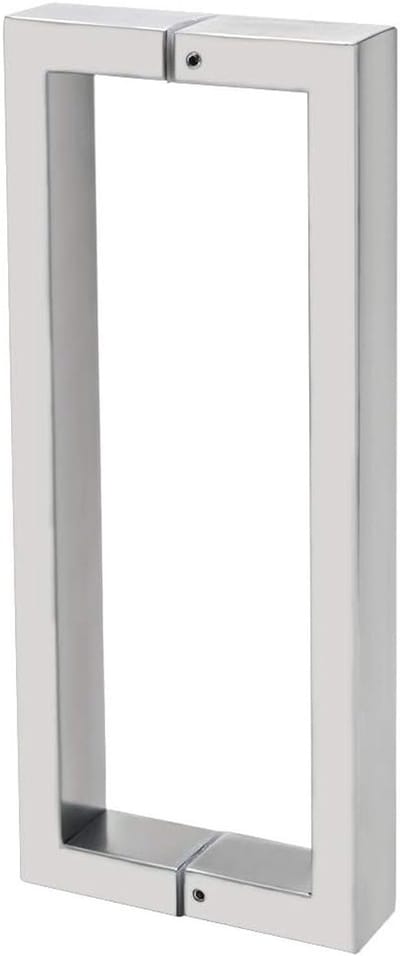 26.5cm Douchedeur Handgreep, Glijdende Douchedeur Handgreep, Vierkante Handgreep voor Douchedeuren, RVS Badkamer Onderdelen met Bloemige Chroom Kleur en Duurzaam Ontwerp