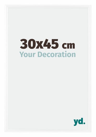 Your Decoration - Fotolijst 30x45 cm - Kunststof - Wit Hoogglans - Bordeaux