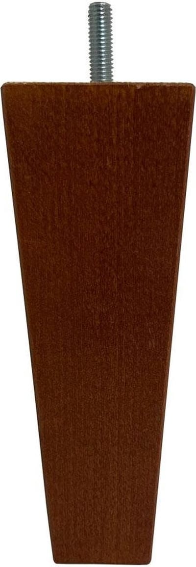 FLE - Meubelpoot bruin taps 5,5 bij 5,5 cm en hoogte 16 cm van massief hout (M8)