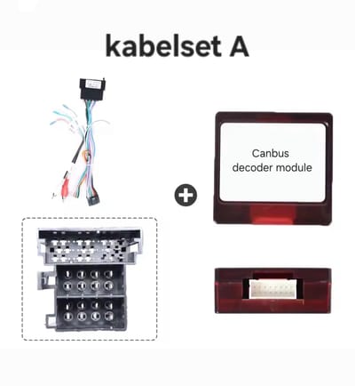 Iso kabelset A met canbus decoder voor Carplay autoradio | Geschikt voor o.a. Fiat en Alfa romeo 500, Ducato, Doblo, Panda, Punto, 500L, 500X 595 159 Mito Giulietta | kabel adapter aansluitingen connector verloopstekker adaptor | 2003 - 2020