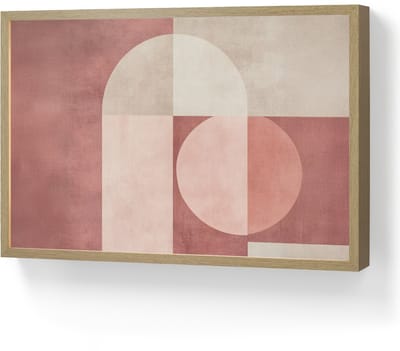 Wandlamp 60x40 cm - Oplaadbaar - Figuren - Abstract - Roze - Wandlampen binnen woonkamer - Slaapkamer lamp - Decoratieve nachtlamp - Vloerlamp draadloos
