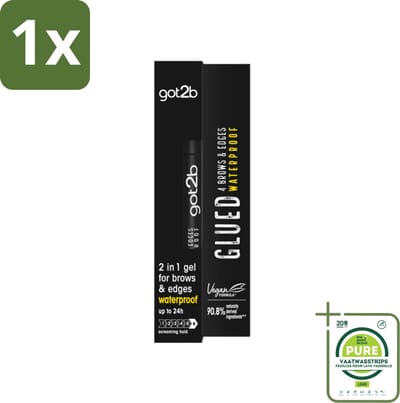 1 x Got2B - Wenkbrauwgel - 4 Brows & Edges Waterproof Transparant - 16 ml - Wenkbrauwen Stylen - Haarranden Stylen - Waterdichte Gel - Strakke Brows - Babyhaartjes