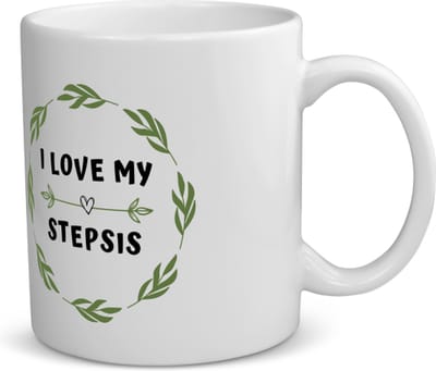 Akyol - i love my stepsis koffiemok - theemok - Zus - liefste stiefzus - verjaardag - cadeautje voor zus - zus artikelen - kado - geschenk - 350 ML inhoud